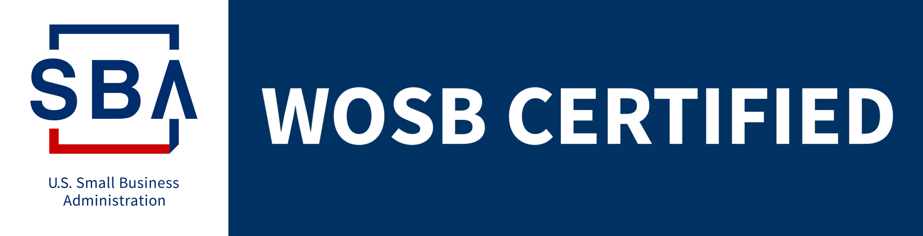 Certified Woman-Owned Small Business (WOSB) designation